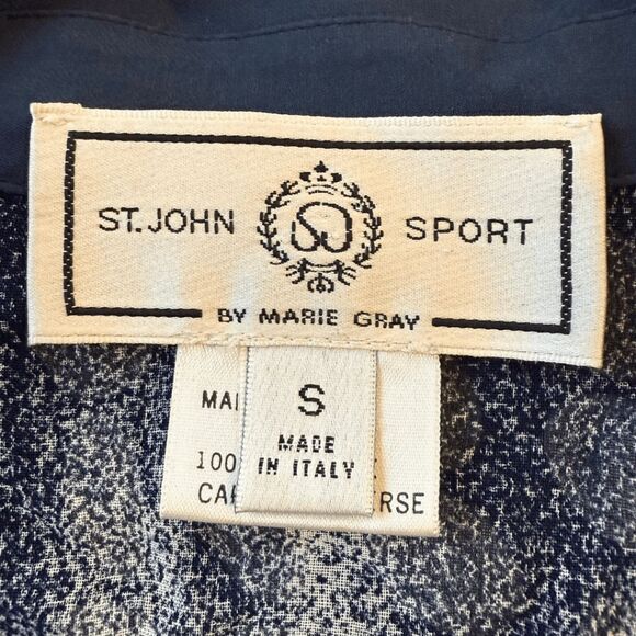 St. John Sport Women's Geometric Sheer Button Down Shirt Multicolor Size Small - Picture 3 of 9